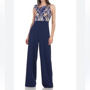 JS Collections Nova Bow Palazzo sequin evening wear jumpsuit